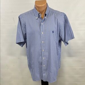 Ralph Lauren short sleeve button down collar shirt.  L